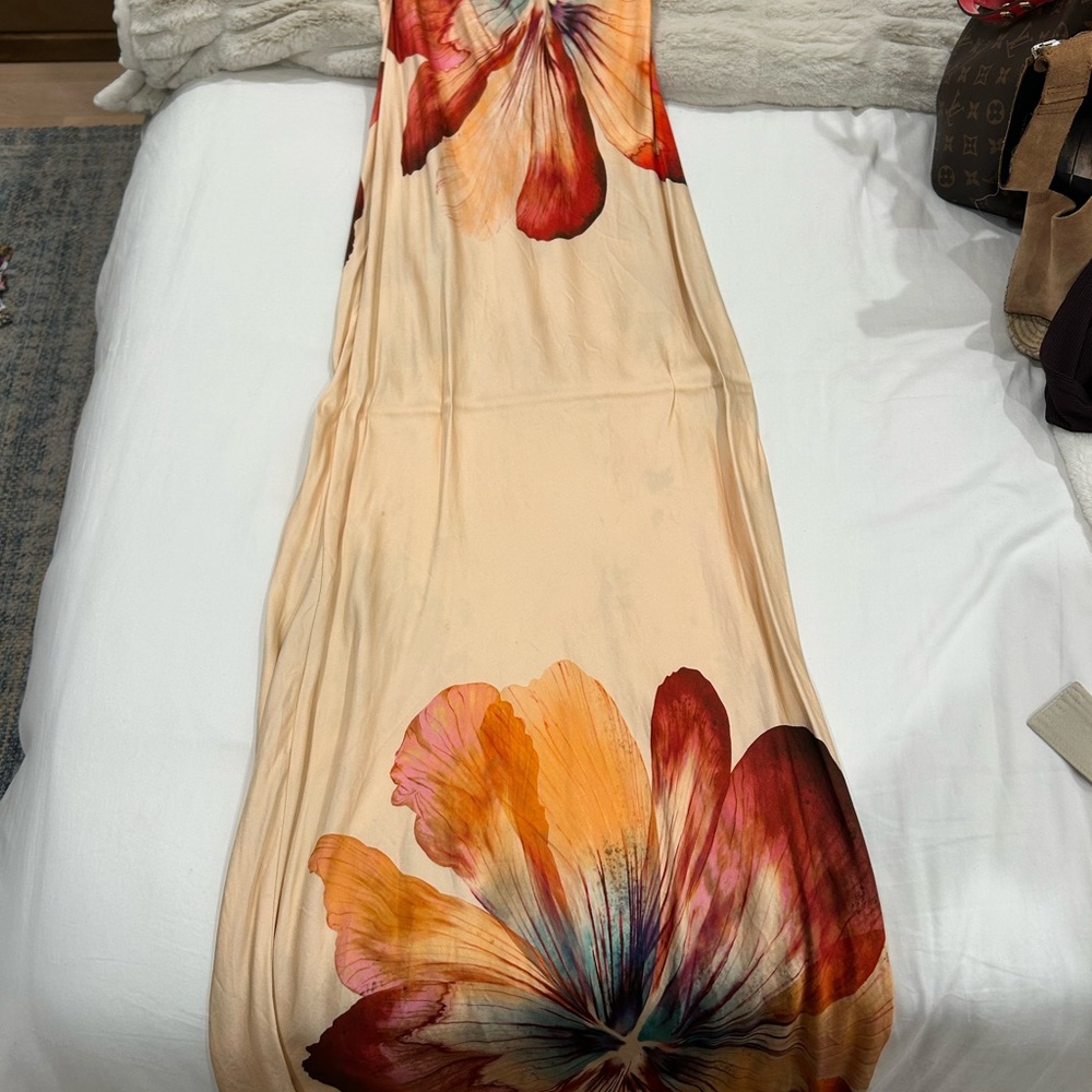 Anthropologie The Fleur Strapless Satin Maxi Slip Dress - Picture 3 of 7